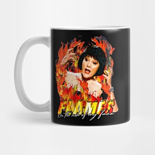 Flames on the side of my face popular Mug